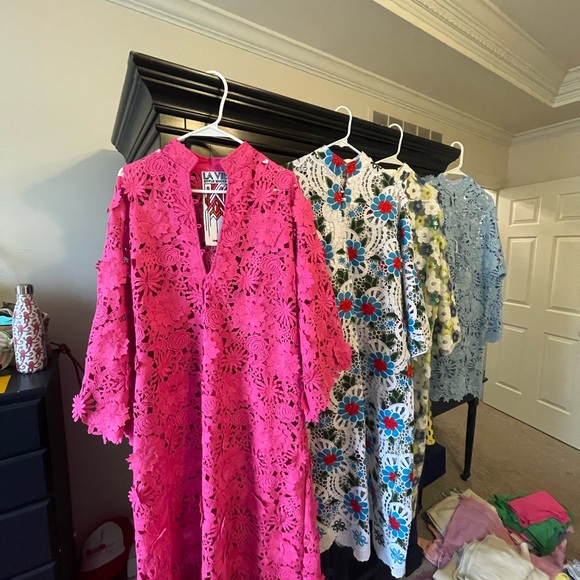 La Vie Style House 3D Maxi Kaftan, Hot pink, ONE Size fits most - Picture 7 of 10